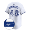 Frameworth Seranthony Dominguez Signed Toronto Blue Jays White Jersey