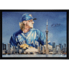 Frameworth Kevin Gausman Signed 20x29 Framed Canvas Jays Blue-H Skyline LE/34