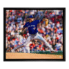 Frameworth Kevin Gausman Signed Framed 20x24 Toronto Blue Jays Blue Action Canvas