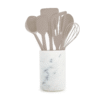 GreenPan 7 Piece Platinum Silicone Utensil & Crock Set - Taupe