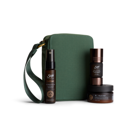 Saje Natural Wellness - Body Recovery Kit - Releiving Essentials Kit - Dark Green