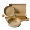 Martha Stewart Bakeaway 5 Piece Nonstick Carbon Steel Bakeware Set - Champagne Gold