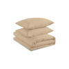 Cuddle Down Percale Deluxe 100% Cotton 200TC 3-Piece Duvet Cover Set - Oat/King