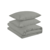 Cuddle Down Percale Deluxe 100% Cotton 200TC 3-Piece Duvet Cover Set - Dove Grey/King