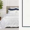 Cuddle Down Hotel 300TC 3-Piece Duvet Cover Set - White/Marine-King