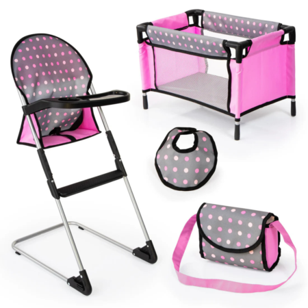 Bayer Design - Highchair with Travel Bed Set - Polka Dots