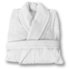 Cuddle Down 100% Organic Cotton Robe Men’s One Size - White