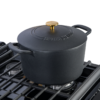 Martha Stewart Gatwick 7qt. Dutch Oven with Gold Knob Lid - Black