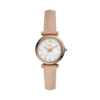 Fossil Carlie Mini Three-Hand Blush Leather Ladies Watch