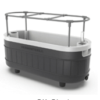Permasteel Self-Watering Planter Box with Mounting Brackets - Black
