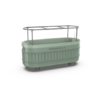 Permasteel Self-Watering Planter Box with Mounting Brackets - Green