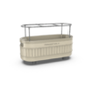 Permasteel Self-Watering Planter Box with Mounting Brackets - Taupe