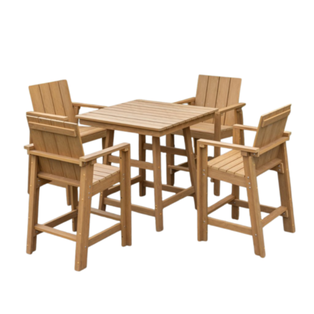 Backyard Lifestyles Counter Height Table Set (Square Table + 4 Chairs)