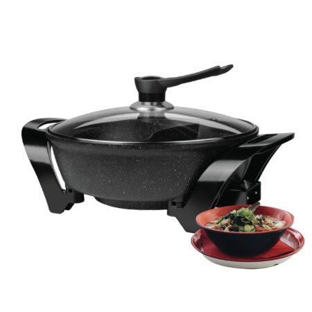 Brentwood Electric Non-Stick 5.8L Shabu Shabu Pot with Divider