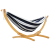 Vivere 8ft. Cotton Hammock with Solid Pine Stand - Harbor