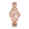 Fossil Carlie Three-Hand Rose-Gold-Tone Stainless Steel Ladies Watch
