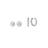Hillberg & Berk White Always On Hoop and Stud Set