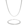 Hillberg & Berk Heart Chain Set - White