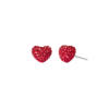 Hillberg & Berk Team Canada Sparkle Heart Stud Earrings