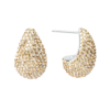 Hillberg & Berk Mini Dream Puffs Sparkle Stud Earrings - Soft Gold