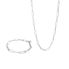 Hillberg & Berk Era Chain and Bracelet Set - Silver