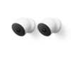 Google Nest Cam Battery Wire-Free Indoor/Outdoor Security Camera 2 pc - White