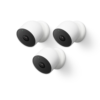 Google Nest Cam Battery Wire-Free Indoor/Outdoor Security Camera  3pc - White