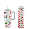 Grosche Canadiana Aspen 32oz.Tumbler with Handle/Straw & Toronto Maple Leaf Infuser 16oz. SS Flask