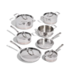 Lagostina Maestro 5-Ply Clad Copper Core Stainless Steel 12pc Cookware Set