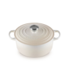 Le Creuset 4.2 L Round Dutch Oven Meringue Stainless Steel Knob