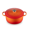 Le Creuset 6.7 L Round Dutch Oven Flame Stainless Steel Knob