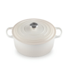 Le Creuset 6.7 L Round Dutch Oven Meringue Stainless Steel Knob