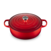 Le Creuset 6.2 L Shallow Round Dutch Oven Cerise Stainless Steel Knob