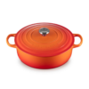 Le Creuset 6.2 L Shallow Round Dutch Oven Flame Stainless Steel Knob