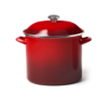 Le Creuset 11.4 L Stockpot Cerise Stainless Steel knob