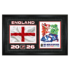 Frameworth Team England 15x24 Frame 2026 Officially Licensed FIFA World Cup Poster with Flag
