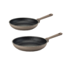 Guzzini Cook & Strong All Surface Non-Stick Frying Pans 2pc Set - Bronze Finish