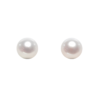 Nishi Pearls Maxxi Pearl Studs - 9mm White Freshwater Pearl, Sterling Silver