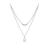 Nishi Pearls Astra Necklace - 8mm White Freshwater Pearl, Sterling Silver