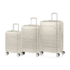 Champs Linen II Collection Hard Side 3-Piece Luggage Set, Ivory