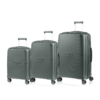 Champs Aura Collection Hard Side 3-Piece Luggage Set, Green