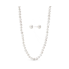 Nishi Pearls Pure Set - 8mm White Freshwater Pearl, Sterling Silver
