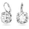 Swarovski Rhodium Plated Round Cut Millenia Drop Earrings - White