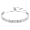 Swarovski Rhodium Plated Round Cut Matrix Bracelet - White