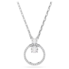Swarovski Rhodium Plated Round Cut Pave Constella Pendant - White