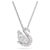 Swarovski Mixed Cuts Swan Pendant - White