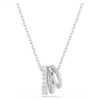 Swarovski Rhodium Plated Round Cut Hyperbola Pendant - White