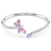Swarovski x Ariana Grande Rhodium Plated Mixed Cuts Dragonfly Bangle - Multicoloured