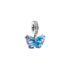 Pandora Blue Murano Glass Butterfly Dangle Charm