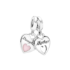 Pandora Double Heart Split Dangle Charm
